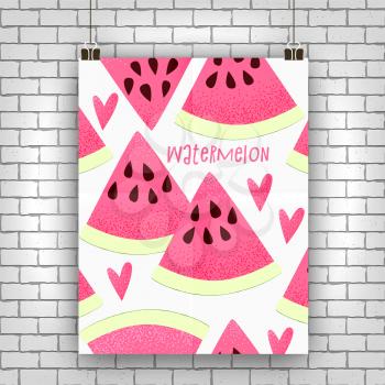 Watermelon vector design, colorful graphic concept, summer illustration
