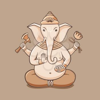 Happy Ganesh Chaturthi, Ganpati festival illustration, Lord Ganesha design