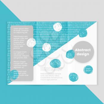 Brochure in memphis style, abstract vector design
