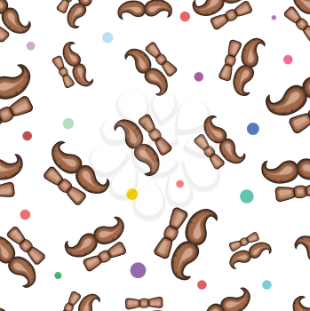 Royalty Free Clipart Image of a Mustache Background