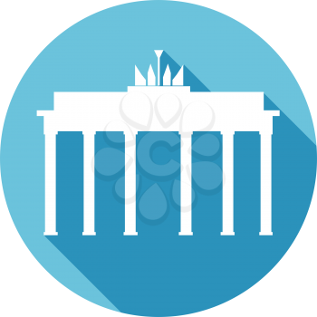 Brandenburg Gate emblem. Brandenburg Gate symbol. Travel Flat Icon