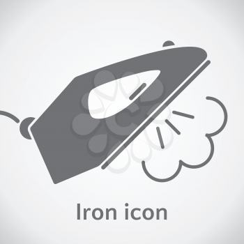Vector iron icon. Black iron isolated illustration on white background.