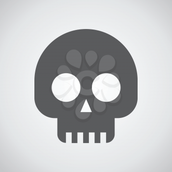 Skulls icon on grey background. Isolated object.