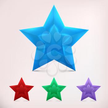 Shiny Star. Form of first. Isolated illustration for design