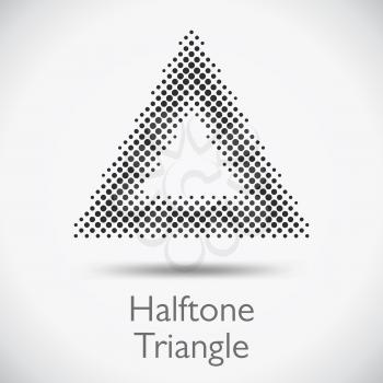 Halftone dots triangle in vector format.
