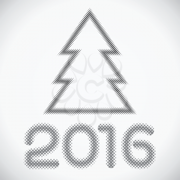 Halftone dots Christmas pattern in vector format. 2016 New Year pattern.