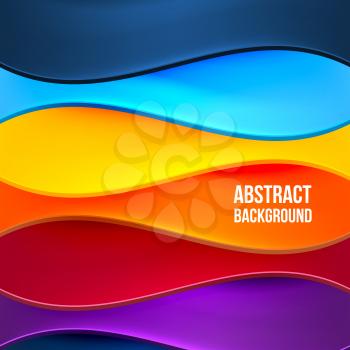 Abstract colorful background with waves. Desgin template. Vector illustration