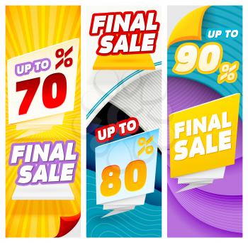 Final sale banners. Banner Templates. Vector illustration