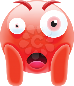 Surprised Face Screaming in Fear Emoji. Scared Face Icon