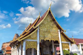 Wat Phra Singh - Buddhists temple in Chiang Mai, Thailand in a summer day