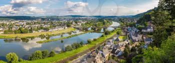 Panoramic aerial view of Trier in a beautiful summer day, Germany