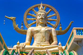 Big Buddha on Koh Samui, Thailand in a summer day