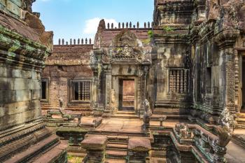 Banteay Samre temple in complex Angkor Wat in Siem Reap, Cambodia in a summer day