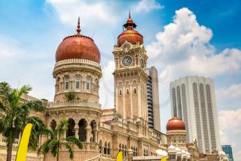 KUALA LUMPUR, MALAYSIA - JUNE 12, 2018: Sultan Abdul Samad building in Kuala Lumpur, Malaysia at summer day