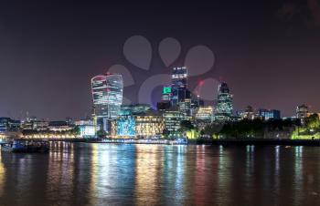Cityscape of London in a beautiful summer night, England, United Kingdom