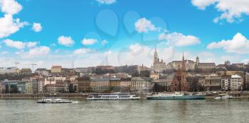 Cityscape of Budapest, Hungary in a winter day