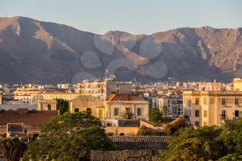 Palermo in the morning, Italy in a beautiful summer day