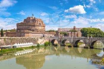 Castel Sant Angelo in a summer day in Rome, Italy