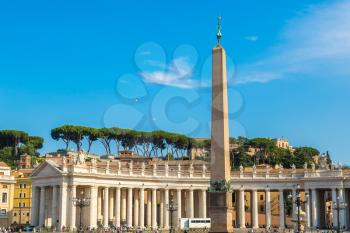 Saint Peter's Square in Vatican, Rome, Italy in a summer day