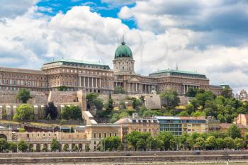 Royal Palace in Budapest in Hungary in a beautiful summer day