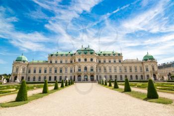 Belvedere Palace in Vienna, Austria in a beautiful summer day