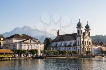 Jesuit Church in Lucerne in a beautiful summer day, Switzerland