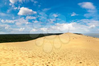 Dune of Pilat (Dune du Pyla) - the tallest sand dune in Europe, Arcachon Bay, Aquitaine, France, Atlantic Ocean