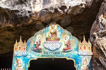 Wat Tham Suwankhuha Temple cave (Monkey Cave) in Phang Nga, Thailand.