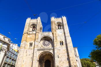 Lisbon Cathedral, Portugal in a beautiful summer day
