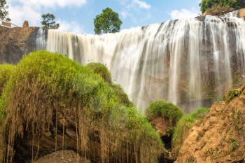 Elephant waterfall in Dalat, Vietnam in a summer day