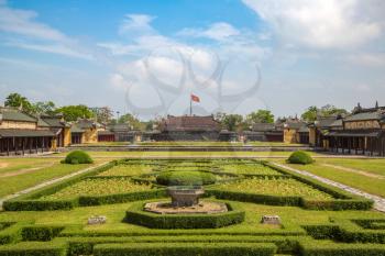 Citadel, Imperial Royal Palace, Forbidden city in Hue, Vietnam in a summer day