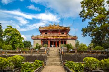 Imperial Minh Mang Tomb in Hue, Vietnam in a summer day