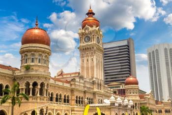 KUALA LUMPUR, MALAYSIA - JUNE 12, 2018: Sultan Abdul Samad building in Kuala Lumpur, Malaysia at summer day