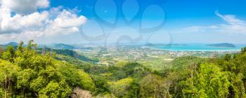Panorama of  Phuket in Thailand in a summer day