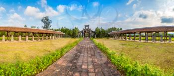 Panorama of Temple of Literature in Hue, Vietnam in a summer day