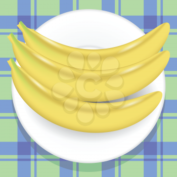 colorful illustration with yellow bananas for your design