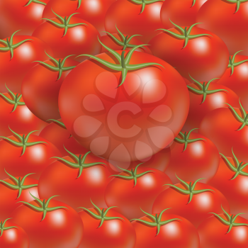 colorful illustration with red tomato background for your design