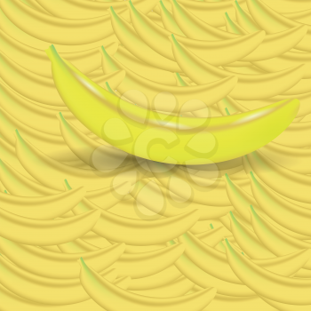 colorful illustration with banana background for your design