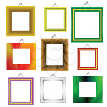 colorful illustration with  frames on a white background for your design