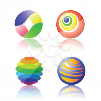  illustration with color spheres for your design