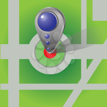 colorful illustration with  Icon of map marker for your design