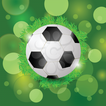 colorful illustration with  sport ball on a green background for your design