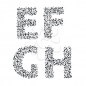 colorful illustration with gray letters  on a white background  for your design