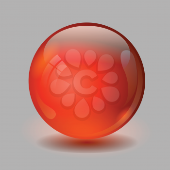 colorful illustration with red ball for your design