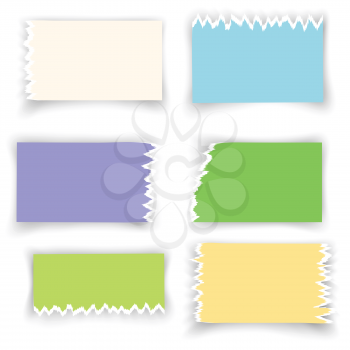 colorful illustration with ragged sheets of paper for your design