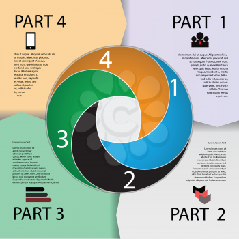 paper business circle for for your presentation