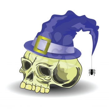 colorful illustration with skull for your design