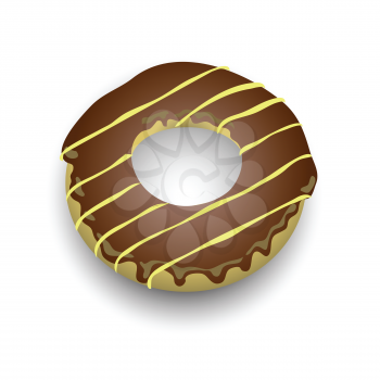 colorful illustration with donut for your design