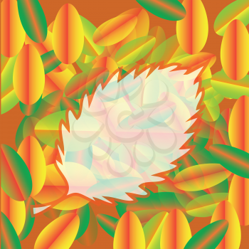 colorful illustration with abstract autumn background for your design