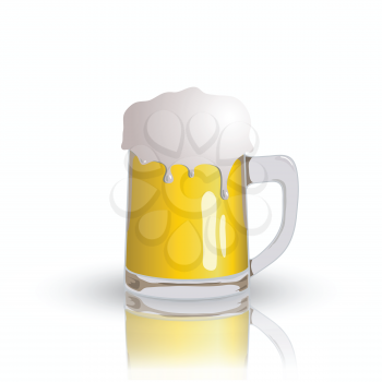 colorful illustration with beer for your design